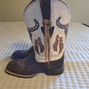 Ariat Brown and White Heeled Boots